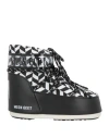 Moon Boot Man Ankle Boots Black Size 9-10.5 Textile Fibers, Synthetisches Material