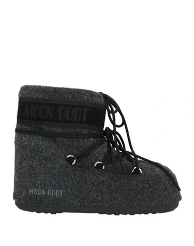 Moon Boot Men Icon Felt Low Boots In Black