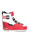 Moon Boot Man Ankle Boots Red Size 8.5-9 Textile Fibers In Red