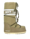 Moon Boot Logo-print Lace-up Boots In Green