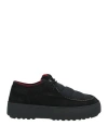 Moon Boot Man Lace-up Shoes Black Size 9.5 Leather, Textile Fibers