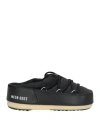 Moon Boot Icon Mule Nylon Slippers In Black