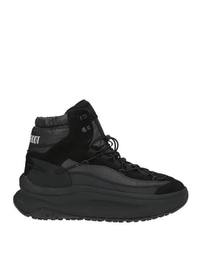 Moon Boot Man Sneakers Black Size 9.5 Leather, Textile Fibers