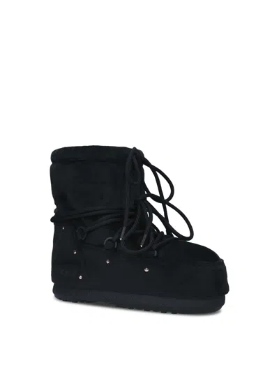 Moon Boot Mars Velvet Ankle Boots In Black