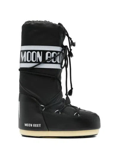 Moon Boot Icon High Nylon Boots In Black