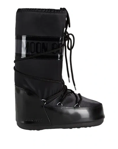 MOON BOOT MOON BOOT MB ICON GLANCE WOMAN BOOT BLACK SIZE 8-9.5 POLYAMIDE, POLYESTER, PVC - POLYVINYL CHLORIDE
