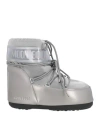 Moon Boot Mb Icon Low Glance Woman Ankle Boots Silver Size 10-11.5 Textile Fibers In Silver