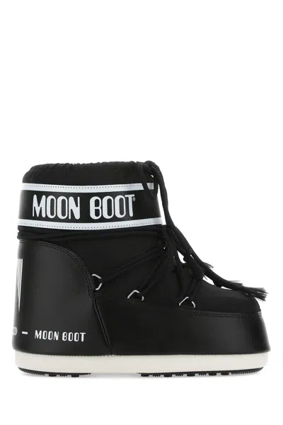 Moon Boot Icon Low Nylon Snow Boots For Women In Black