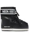 Moon Boot Mb Icon Low Glitter Woman Ankle Boots Pink Size 8-9.5 Plastic In Black