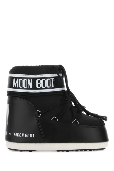 Moon Boot Stivale Icon Low Nero In Nylon In Black