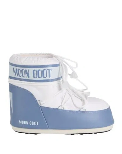 MOON BOOT MOON BOOT MB ICON LOW NYLON MAN ANKLE BOOTS WHITE SIZE 9-10.5 POLYAMIDE, PVC - POLYVINYL CHLORIDE