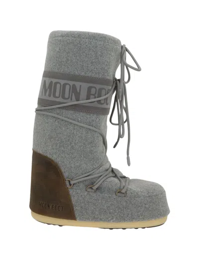 Moon Boot Mb Icon Nubuck Felt In Gray