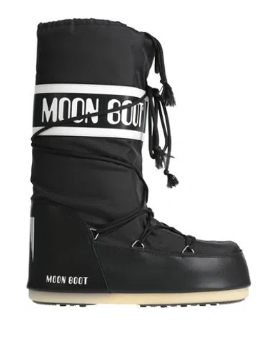 Moon Boot Mb Icon Nylon Man Boot Black Size 11.5-13 Textile Fibers, Synthetisches Material