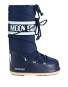Moon Boot Classic Nylon Waterproof Snow Boots In Navy Blue