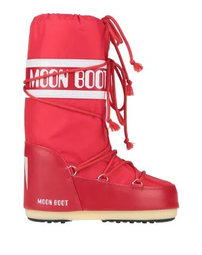 MOON BOOT MOON BOOT MB ICON NYLON WOMAN BOOT RED SIZE 8-9.5 POLYAMIDE, PVC - POLYVINYL CHLORIDE