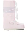 Moon Boot Lace-up Boots With Icon Logo Print In Pink
