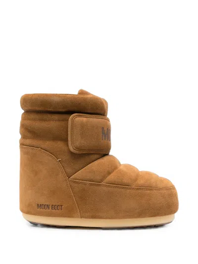 Moon Boot Mb Icon Quilted Touch-strap Boots In Brown