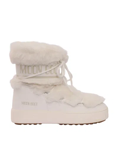 Moon Boot Mb Ltrack Faux Fur Wp Boots In Pink