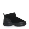 Moon Boot Mb Luna Low Boot In Classic Black With Premium Leather Construction In Black