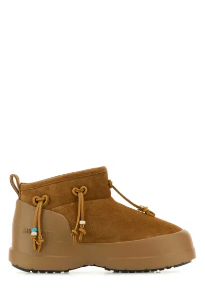Moon Boot Mb Luna Low Suede Beads In Beige