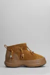 Moon Boot Mb Luna Low Suede Low Heels Ankle Boots In Leather Color Suede In Leather Color