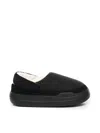 Moon Boot Mb Park Clog Felt Black Melange In Nero