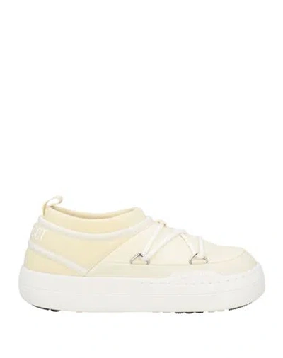 Moon Boot Mb Park Icon Woman Sneakers Cream Size 7 Polyamide, Polyurethane In White