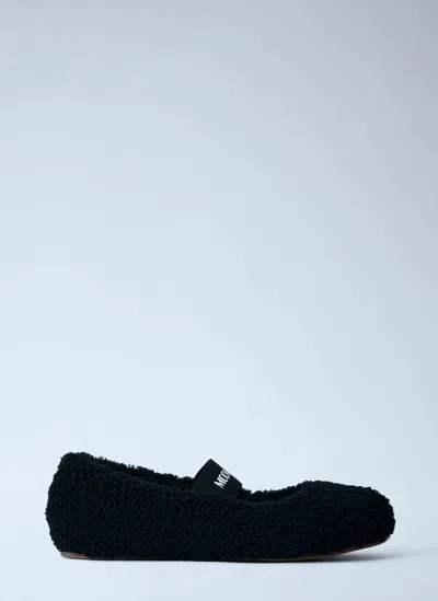 Moon Boot Mb Shearling Ballerina Flats In Black