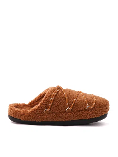 Moon Boot Mb Teddy Slipper In Sand