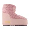 Moon Boot X Guest In Residence Icon Low No Lace Knit Boots In Pink