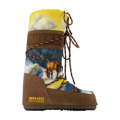 Moon Boot Mb X Gir Icon Postcard Boots  Synthetic Multicolor