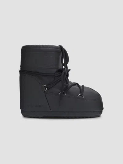 Moon Boot Men's Icon Low Rubber Boots In Black