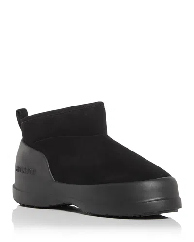 Moon Boot Men's Luna Faux Fur Lined Booties In Black