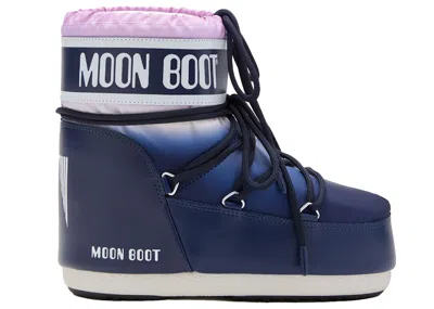 Pre-owned Moon Boot Men's  Icon Low Boot Sneakers In Moonrise Blue