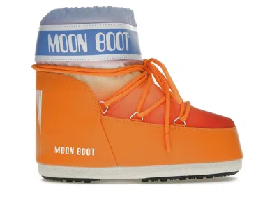 Pre-owned Moon Boot Men's  Icon Low Boot Sneakers In Sunrise Orange