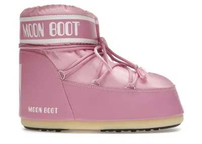 Pre-owned Moon Boot Men's  Icon Low Nylon Boot Sneakers In Pink