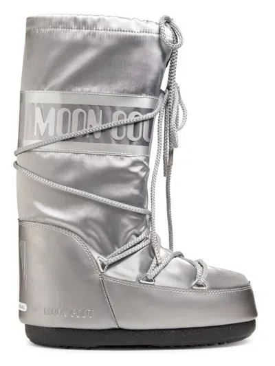 Moon Boot Men's Unisex Core Icon Glance Snow Boots In Silver