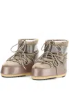 Moon Boot Metallic-effect Snow Boots In Gray