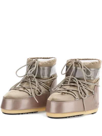Moon Boot Metallic-effect Snow Boots In Gray