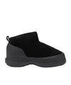Moon Boot Mezzaluna Suede Ankle Boots Pull Tab In Black