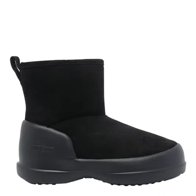 Moon Boot Mezzaluna Mid Suede Boots In Black