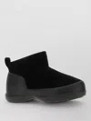 Moon Boot Mezzaluna Suede Ankle Boots Pull Tab In Black