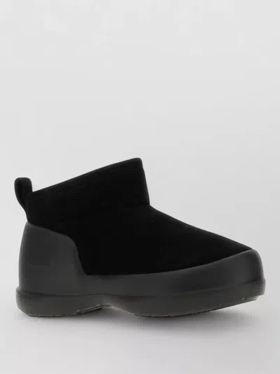 MOON BOOT MEZZALUNA SUEDE ANKLE BOOTS PULL TAB