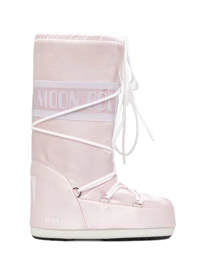 Moon Boot Mini Icon Pearly Boots In Pink