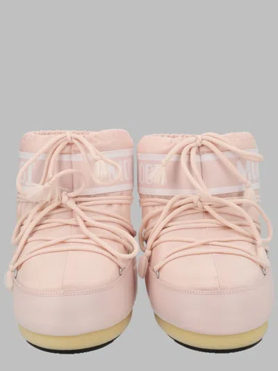 Moon Boot Mini Unisex Polyamide & Pvc Boots In Nude