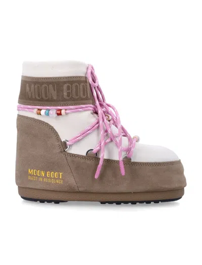 Moon Boot X Guest In Residence Icon Low Suede Beads In Multi