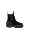 Moon Boot Luna Chelsea Suede Leather Ankle In Black