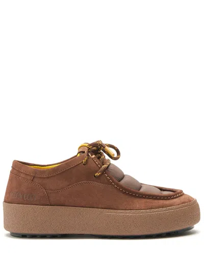 Moon Boot Mtrack Wallaby Panelled Suede Boots In Brown