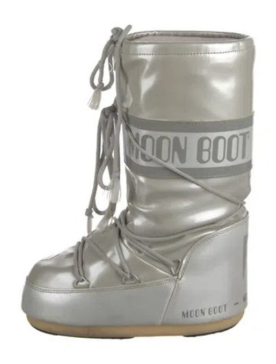Pre-owned Moon Boot Nylon Graphic Print Lace-up Boots