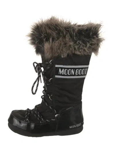 Pre-owned Moon Boot Nylon Graphic Print Lace-up Boots In Multi